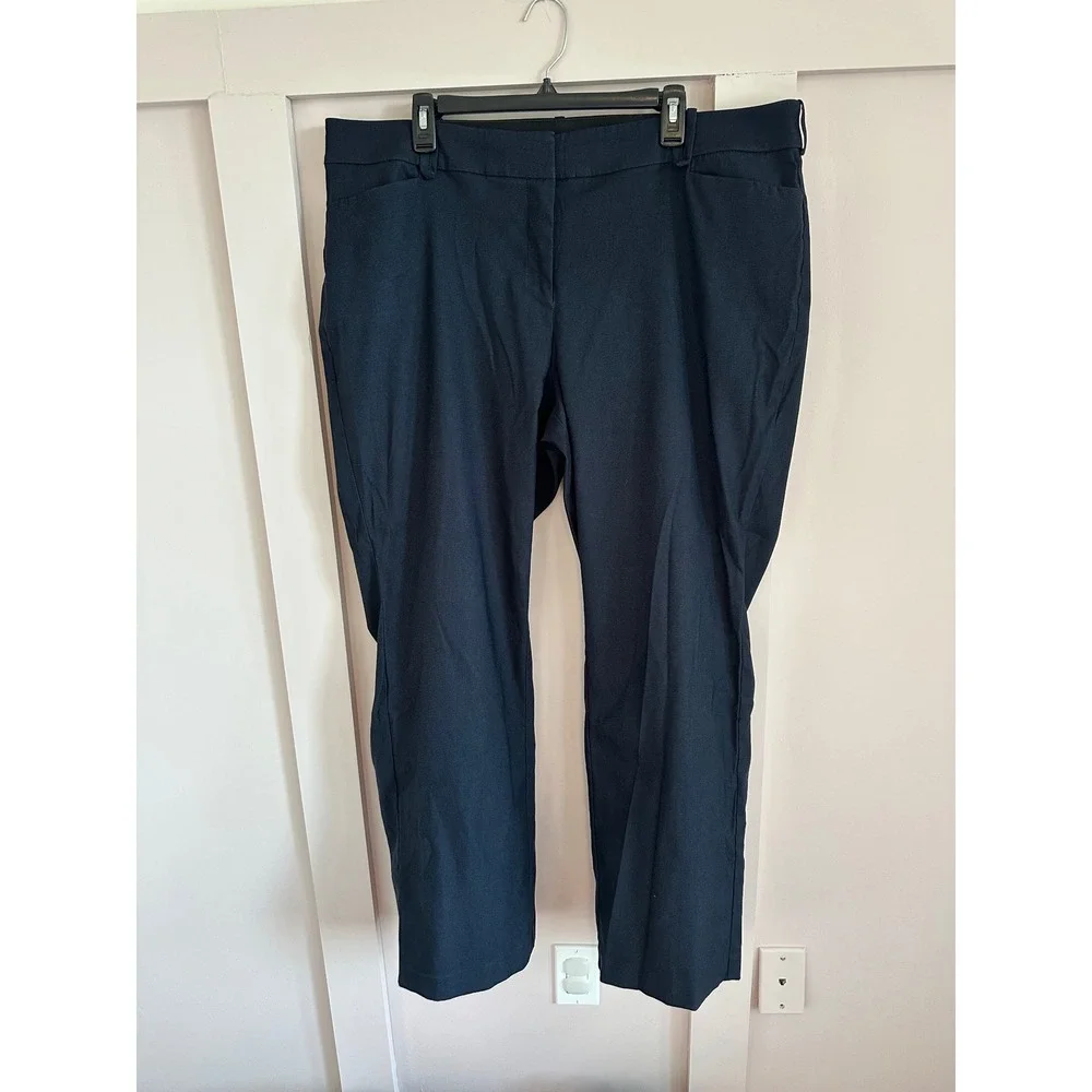 Lane Bryant Navy Blue Dress Pants Trousers Plus Size 22 Stretch Professional
